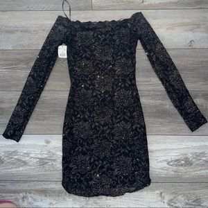Black glittery dress